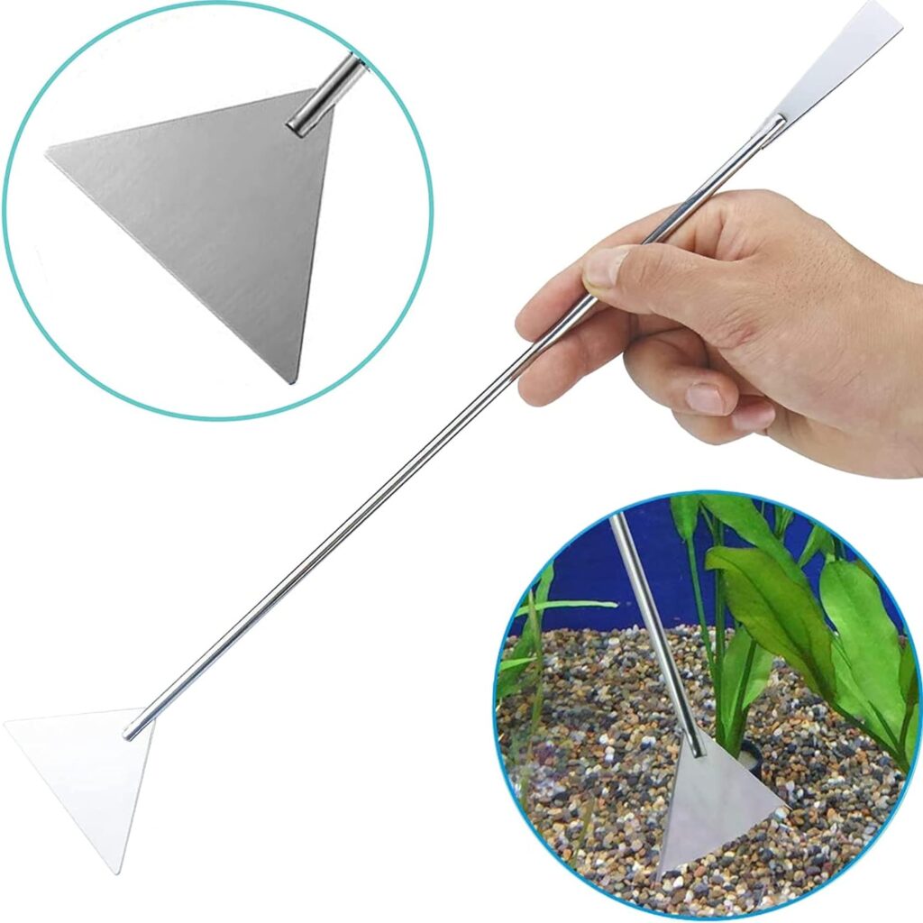 15in Aquascape Tools, 4 in 1 Long Aquarium Tweezers Scissors Spatula, Stainless Steel Aquatic Plants Aquascaping Tools Set for Fish Starter Kits, Aquariums Tank and Terrarium