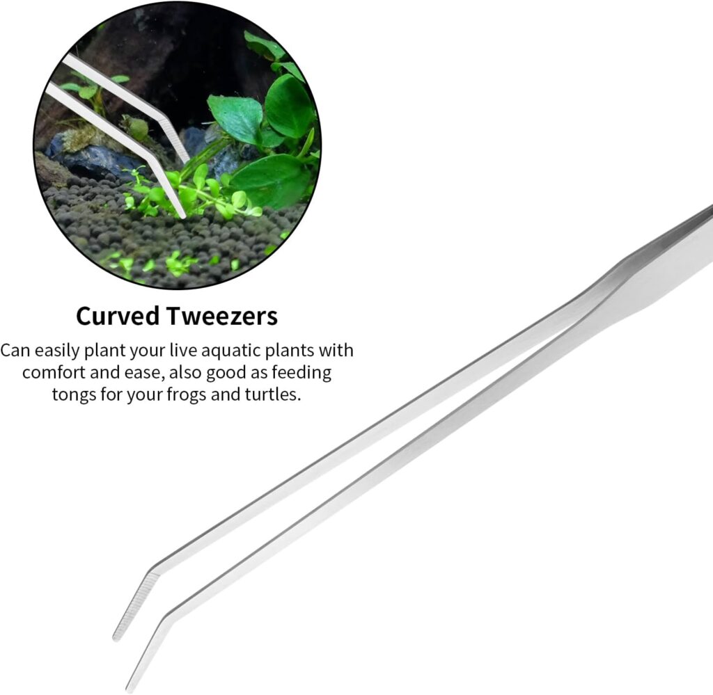 Aquascape Tools Aquarium Kit - 4PCS Terrarium Supplies Include Long Tweezers for Terrarium, Feeding Tongs, Aquarium Scissors, Aquarium Algae Scraper for Fish Tank Cleaning Plant Trimming Aquascape Tools Aquarium Kit - 4PCS Terrarium Supplies Include Long Tweezers for Terrarium, Feeding Tongs, Aquarium Scissors, Aquarium Algae Scraper for Fish Tank Cleaning Plant Trimming