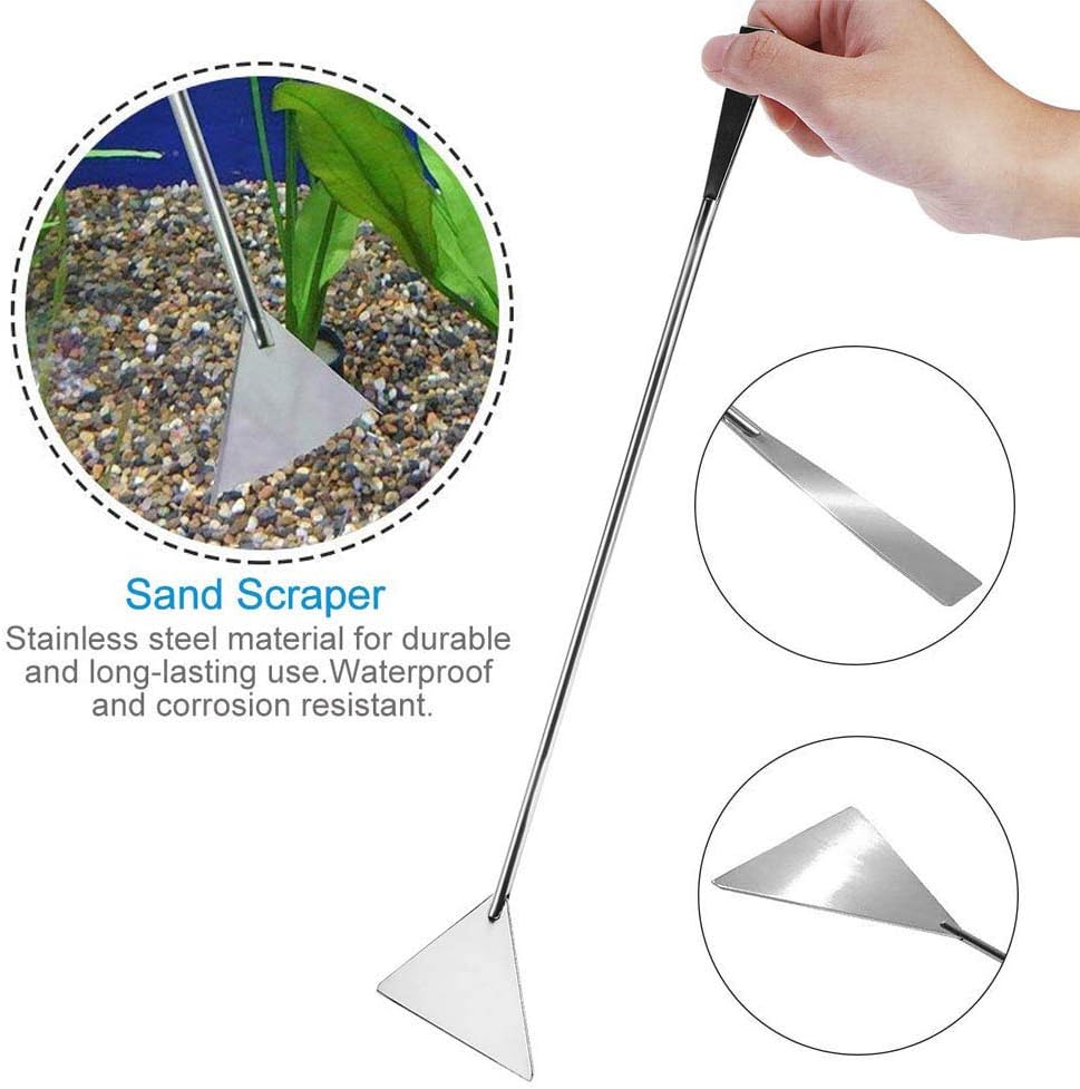 Aquascaping Tools, 5 in 1 Stainless Steel Aquarium Tool Set with Wave Scissors, Tweezers, Spatula, Squirt Feeder, PH Tester for Fish Tank Aquatic Plant Aquascaping Tools, 5 in 1 Stainless Steel Aquarium Tool Set with Wave Scissors, Tweezers, Spatula, Squirt Feeder, PH Tester for Fish Tank Aquatic Plant