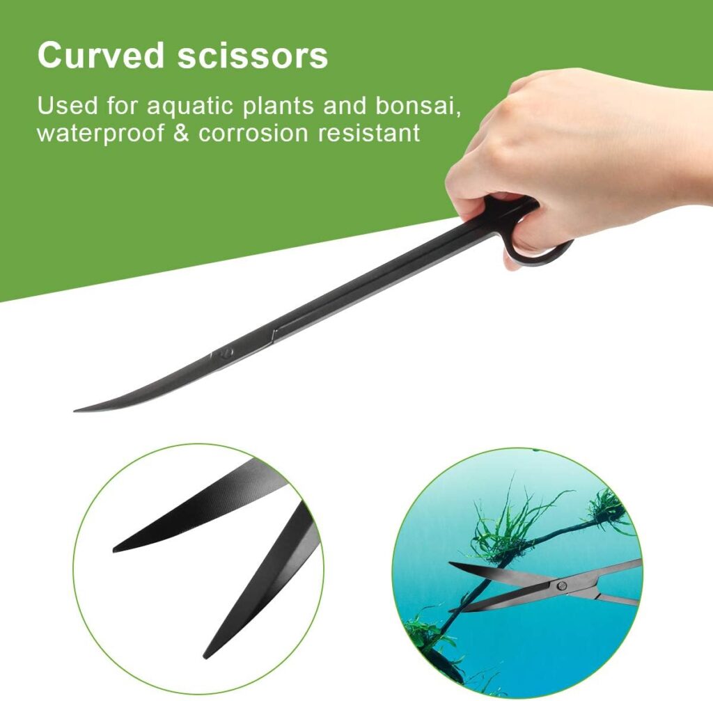Quarium Aquascape Tools Kits, 4 in 1 Anti-Rust Aquatic Plant Aquascaping Tool Stainless Steel Black Tweezers Scissors Spatula for Aquarium Tank Clean Fish Tank Aquascape Tools Sets (Multicolor) Quarium Aquascape Tools Kits, 4 in 1 Anti-Rust Aquatic Plant Aquascaping Tool Stainless Steel Black Tweezers Scissors Spatula for Aquarium Tank Clean Fish Tank Aquascape Tools Sets (Multicolor)